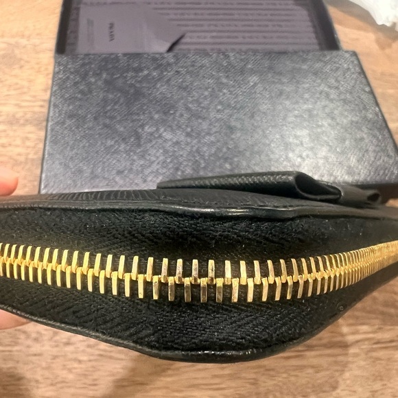Prada Black Wallet with Gold Accents - Picture 13 of 15